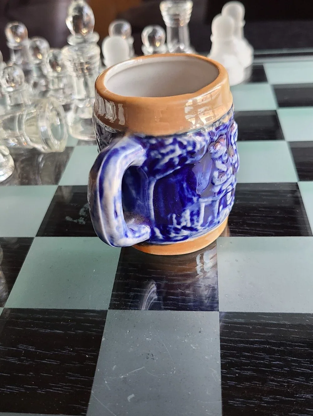 The Alamo San Antonio Ceramic Mini Mug - Blue & Tan